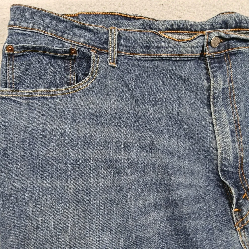 Levi's 559 Relaxed Straight Jeans Mens 52x32 Medium Wash Blue‎ Stretch EUC